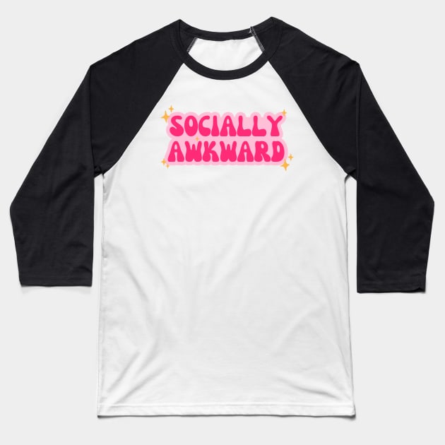 Socially awkward Baseball T-Shirt by medimidoodles